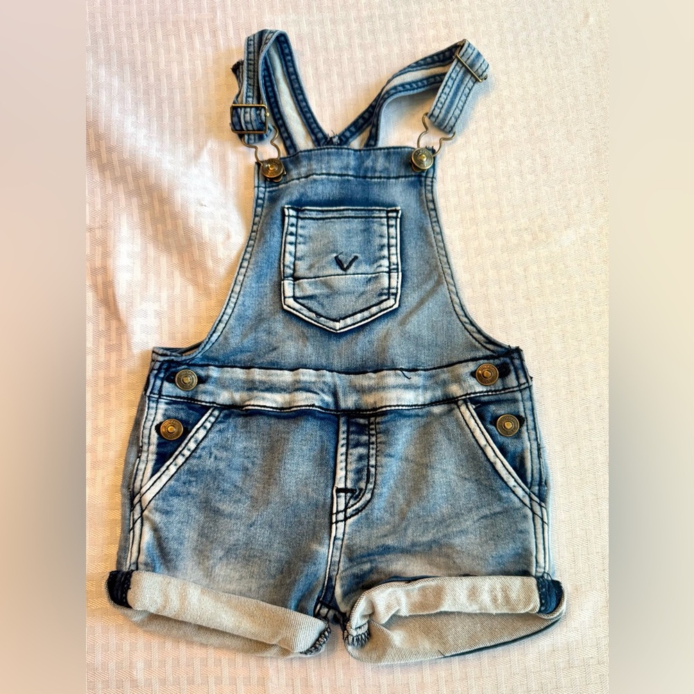 Hudson Toddler Denim Shortalls 24M Distressed Jean Overalls Spring Outfit